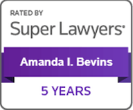 Rated by super lawyers | Amanda I. Bevins | 5 Years Badge